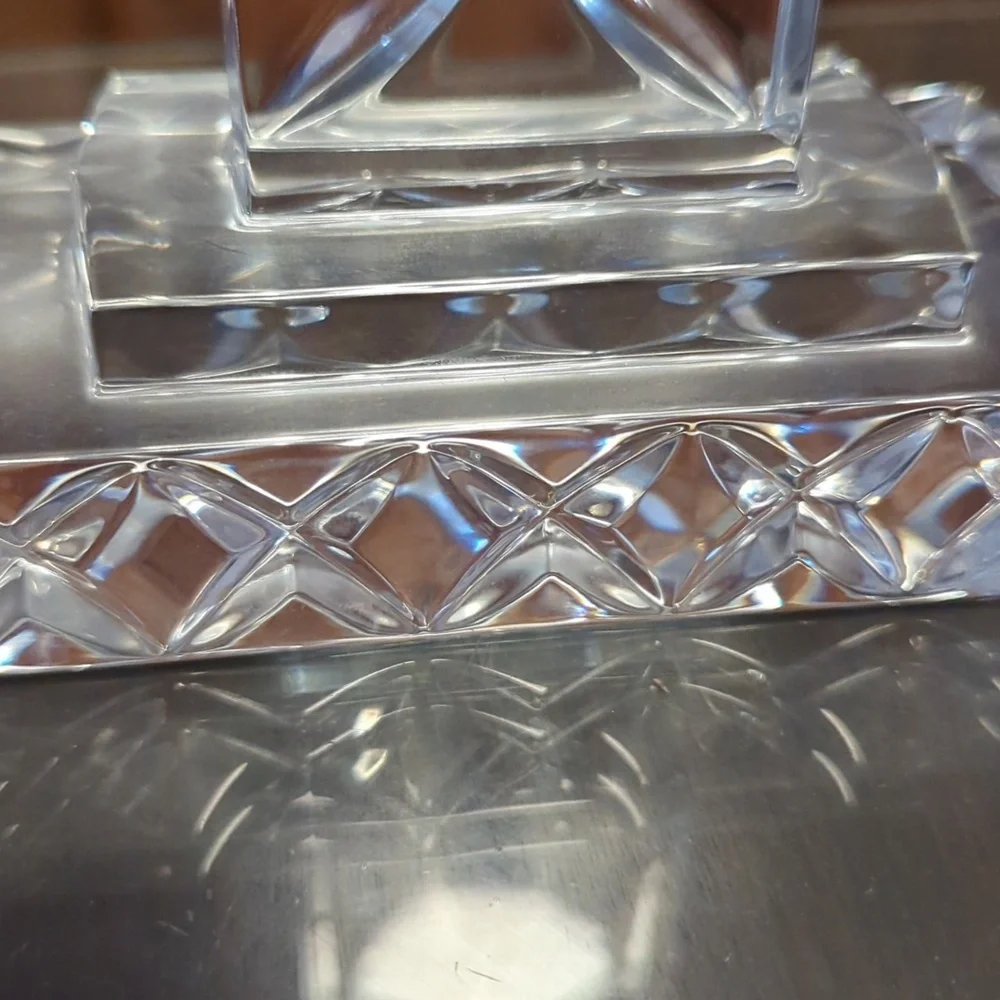 Royal Limited Heavy Lead Crystal Standing Cross 10" - Picture 3 of 5